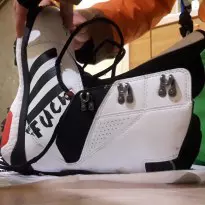 trashing snowboarding gear
